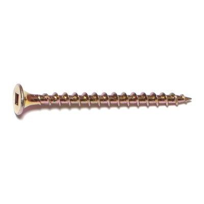 #6 x 2" Zinc Plated Steel Coarse Thread Bugle Head Square Drive All Purpose Screws