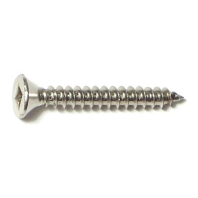 #8 x 1-1/4" 18-8 Stainless Steel Square Drive Flat Head Sheet Metal Screws