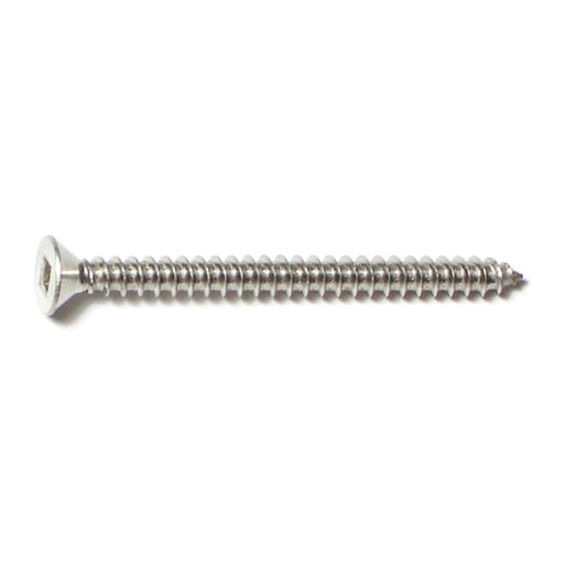 #8 x 2" 18-8 Stainless Steel Square Drive Flat Head Sheet Metal Screws