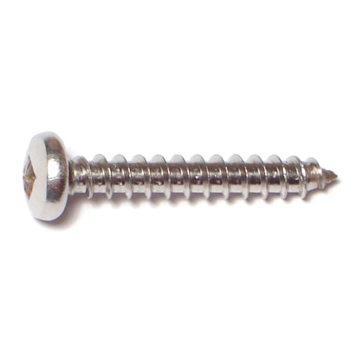 #8 x 1/2" 18-8 Stainless Steel Square Drive Pan Head Sheet Metal Screws