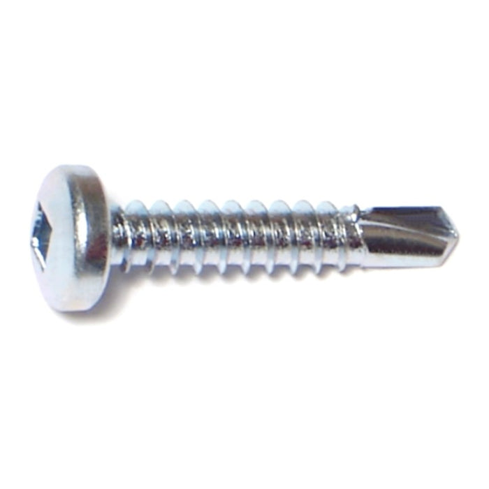 #10-16 x 1" Zinc Plated Steel Square Drive Pan Head Self-Drilling Screws