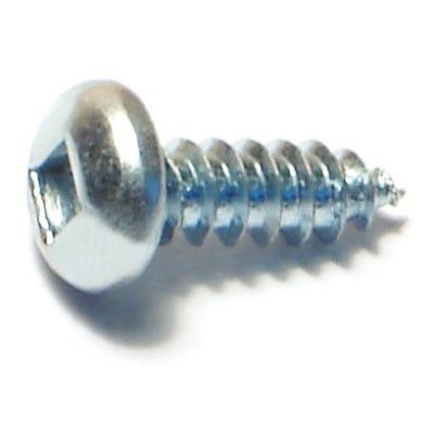 #8 x 1/2" Zinc Plated Steel Square Drive Pan Head Sheet Metal Screws