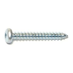 #8 x 1-1/4" Zinc Plated Steel Square Drive Pan Head Sheet Metal Screws