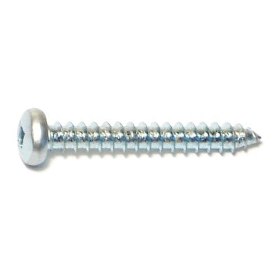 #8 x 1-1/4" Zinc Plated Steel Square Drive Pan Head Sheet Metal Screws