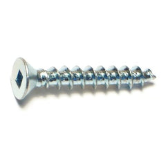 #6 x 1" Zinc Plated Steel Square Drive Flat Head Sheet Metal Screws