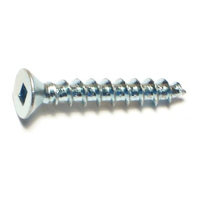 #6 x 1" Zinc Plated Steel Square Drive Flat Head Sheet Metal Screws