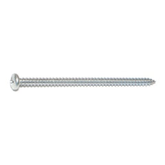 #8 x 3" Zinc Plated Steel Phillips Pan Head Sheet Metal Screws