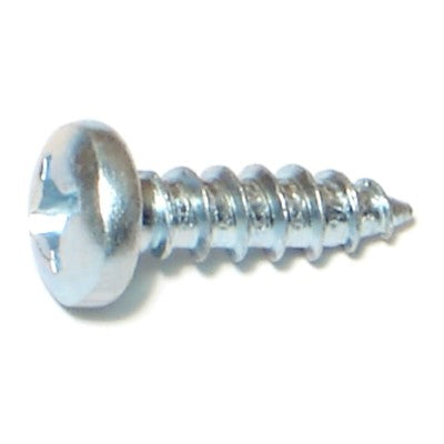 #12 x 3/4" Zinc Plated Steel Phillips Pan Head Sheet Metal Screws