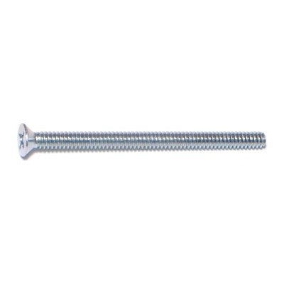#6-32 x 2" Zinc Plated Steel Coarse Thread Phillips Flat Head Machine Screws