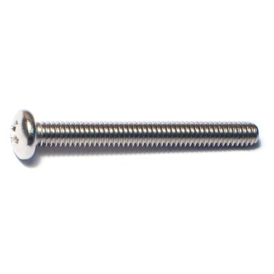 #8-32 x 1-1/2" 18-8 Stainless Steel Coarse Thread Phillips Pan Head Machine Screws