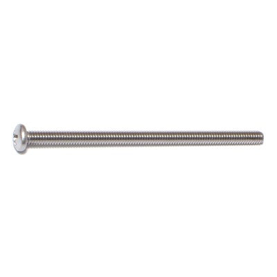 #8-32 x 3" 18-8 Stainless Steel Coarse Thread Phillips Pan Head Machine Screws