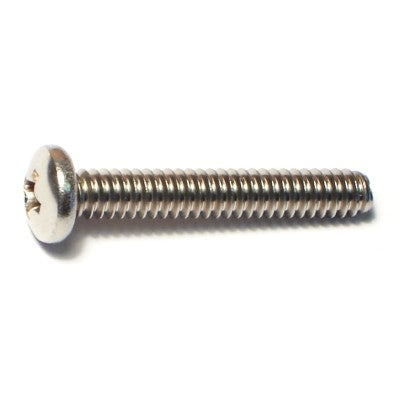 #10-24 x 1-1/4" 18-8 Stainless Steel Coarse Thread Phillips Pan Head Machine Screws