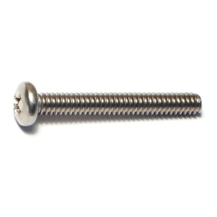 #10-24 x 1-1/2" 18-8 Stainless Steel Coarse Thread Phillips Pan Head Machine Screws