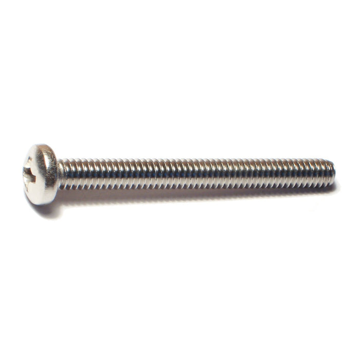 1/4"-20 x 2-1/2" 18-8 Stainless Steel Coarse Thread Phillips Pan Head Machine Screws