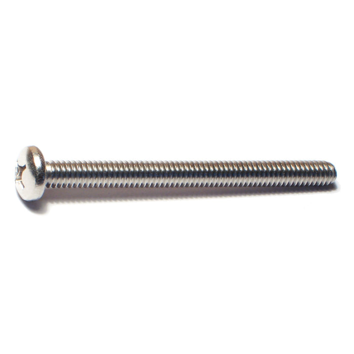 1/4"-20 x 3" 18-8 Stainless Steel Coarse Thread Phillips Pan Head Machine Screws