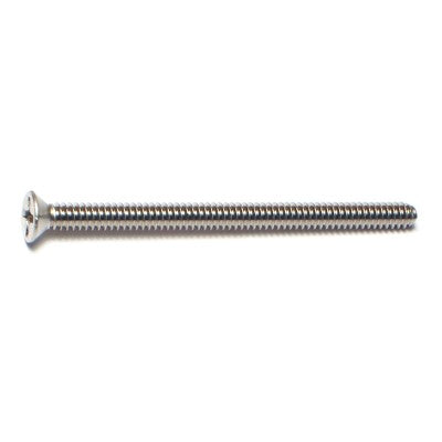 #6-32 x 2" 18-8 Stainless Steel Coarse Thread Phillips Flat Head Machine Screws