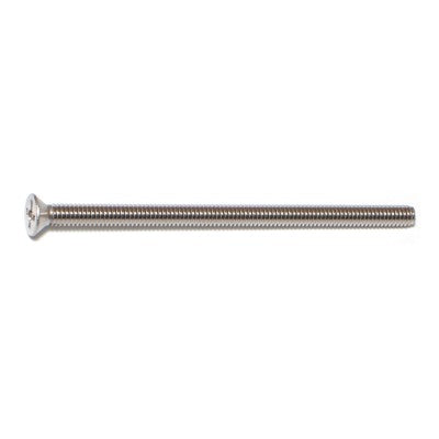 #8-32 x 3" 18-8 Stainless Steel Coarse Thread Phillips Flat Head Machine Screws