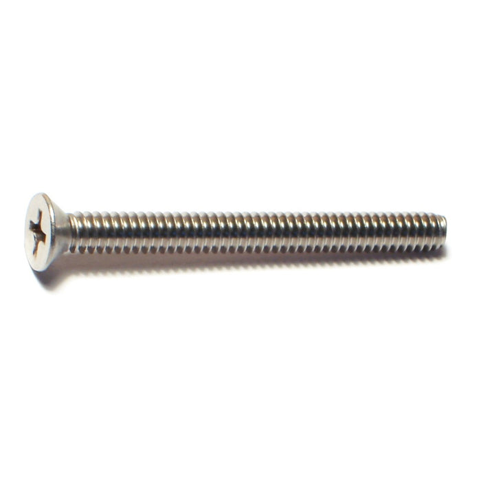 #10-24 x 2" 18-8 Stainless Steel Coarse Thread Phillips Flat Head Machine Screws