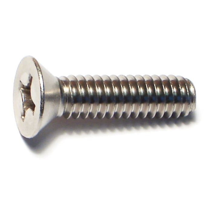 1/4"-20 x 1" 18-8 Stainless Steel Coarse Thread Phillips Flat Head Machine Screws