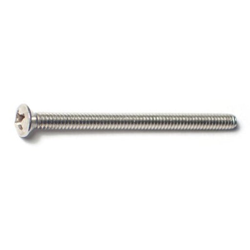 #6-32 x 2" 18-8 Stainless Steel Coarse Thread Phillips Oval Head Machine Screws