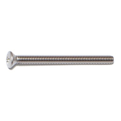 #8-32 x 2" 18-8 Stainless Steel Coarse Thread Phillips Oval Head Machine Screws