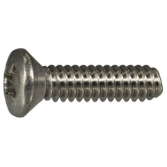 #10-24 x 3/4" 18-8 Stainless Steel Coarse Thread Phillips Oval Head Machine Screws