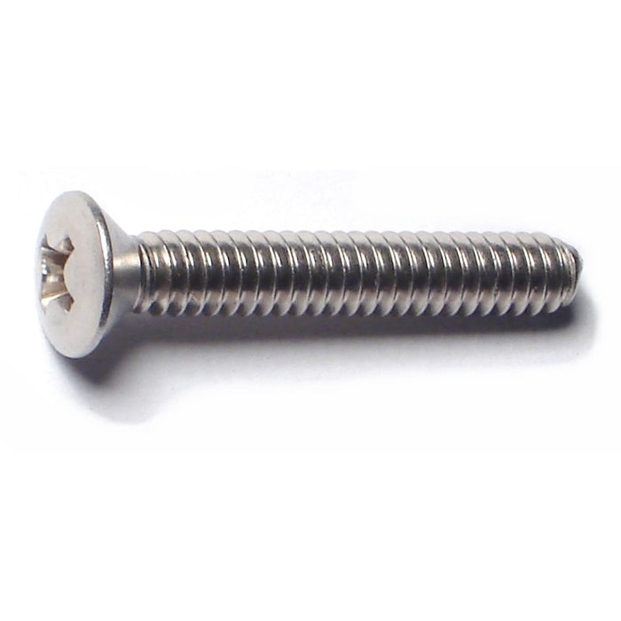 #10-24 x 1-1/4" 18-8 Stainless Steel Coarse Thread Phillips Oval Head Machine Screws