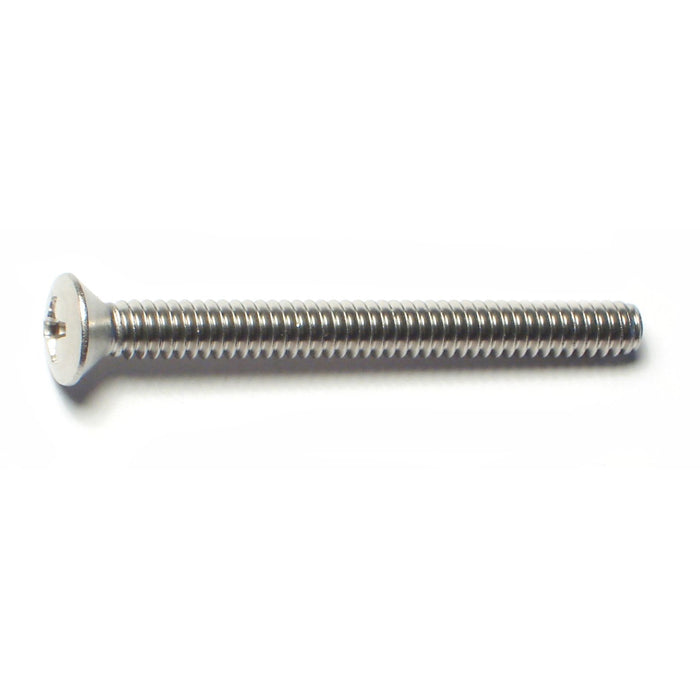 #10-24 x 2" 18-8 Stainless Steel Coarse Thread Phillips Oval Head Machine Screws