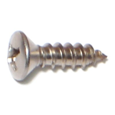 #8 x 5/8" 18-8 Stainless Steel Phillips Oval Head Sheet Metal Screws