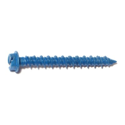 3/16" x 1-3/4" Blue Ruspert Coated Steel Hex Washer Head Tapcon Masonry Screws