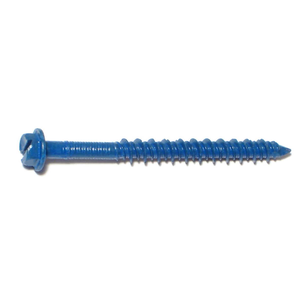3/16" x 2-1/4" Blue Ruspert Coated Steel Hex Washer Head Tapcon Masonry Screws