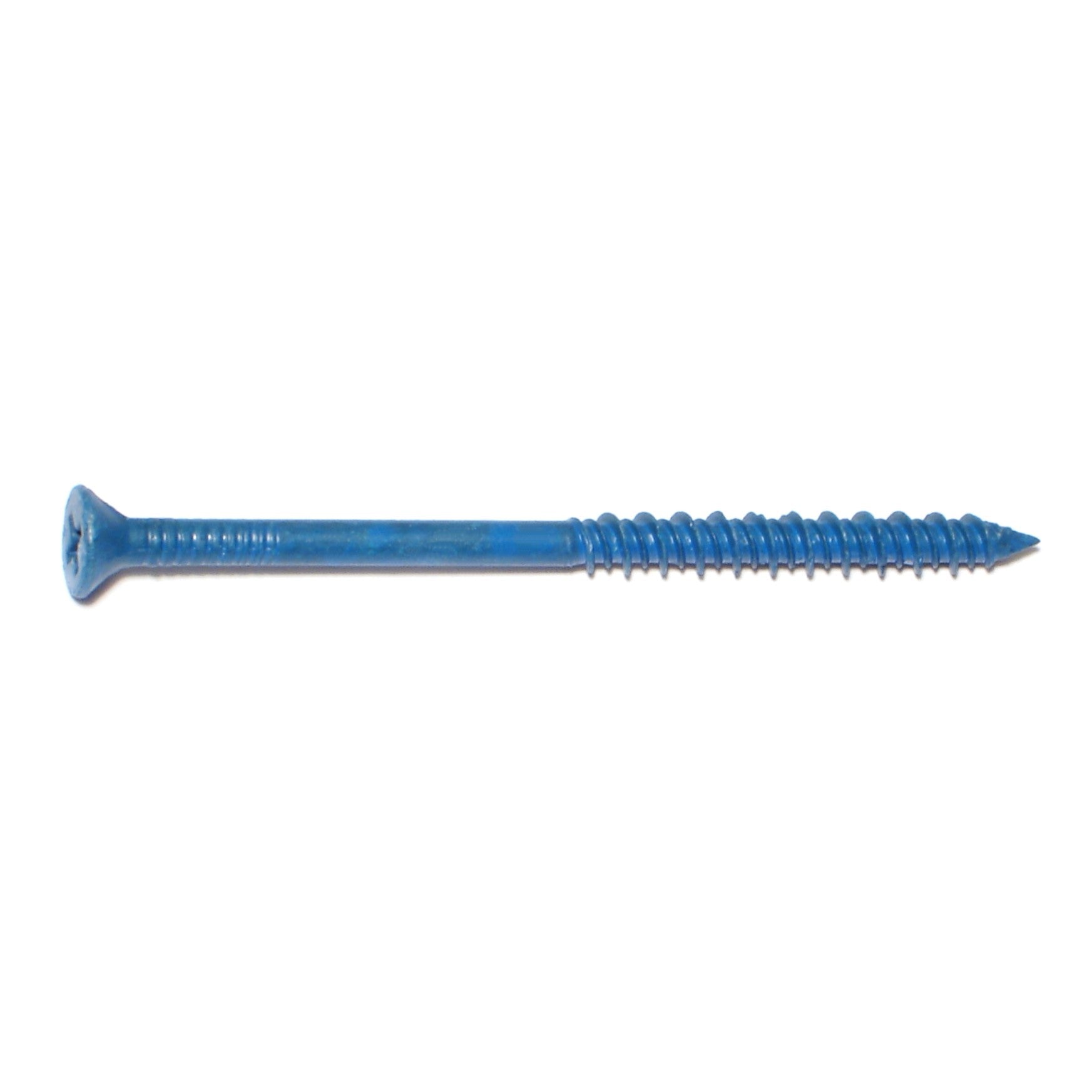 3/16" x 3-1/4" Blue Ruspert Coated Steel Phillips Flat Head Tapcon Masonry Screws