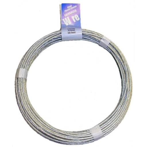 20 WG x 50' Clear Coated Galvanized 6 Strand Steel Wire