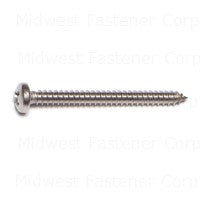 #6 x 1-1/2" 18-8 Stainless Steel Phillips Pan Head Sheet Metal Screws