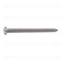 #6 x 2" 18-8 Stainless Steel Phillips Pan Head Sheet Metal Screws