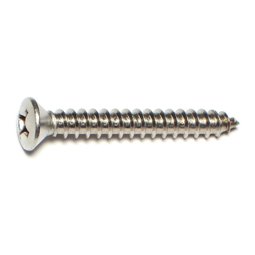 #14 x 2" 18-8 Stainless Steel Phillips Oval Head Sheet Metal Screws