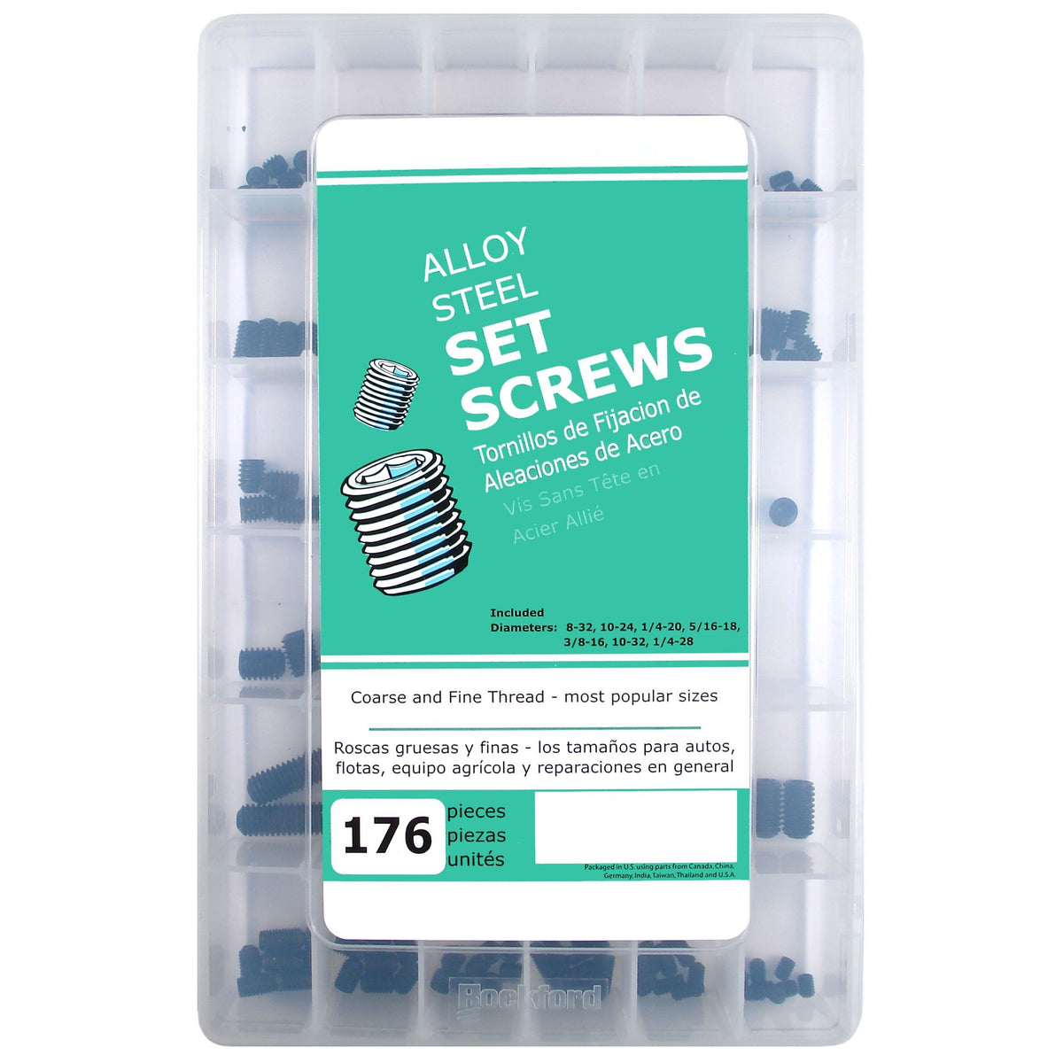 Set Screws Large Project Kit (176 pcs.) — MonsterFastener