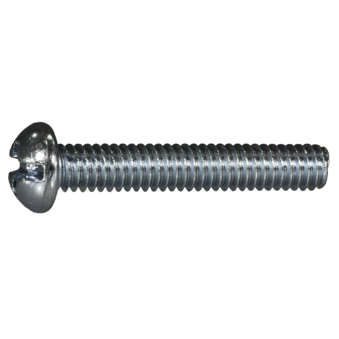 #8-32 x 1" Zinc Plated Steel Coarse Thread Combo Round Head Machine Screws