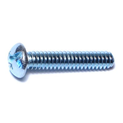 #10-24 x 1" Zinc Plated Steel Coarse Thread Combo Round Head Machine Screws