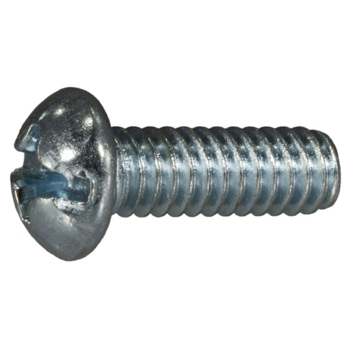 1/4"-20 x 3/4" Zinc Plated Steel Coarse Thread Combo Round Head Machine Screws