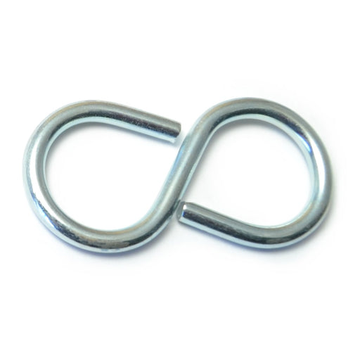 5/32" x 3/4" x 2-1/8" Zinc Plated Steel Closed S Hooks