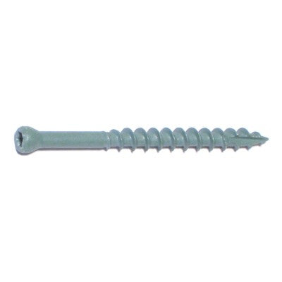 #8 x 2" Green XL1500 Coated Steel Star Drive Trim Head Construction Screws