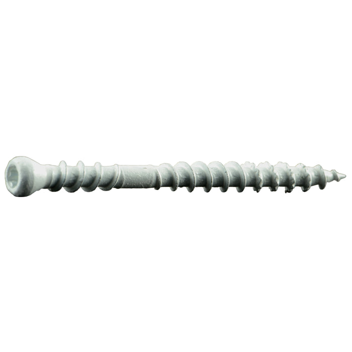 #8 x 2" White XL1500 Coated Steel Composite Star Drive Trim Head Screws