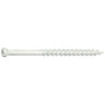 #8 x 2-1/2" White XL1500 Coated Steel Star Drive Trim Head Saberdrive Wood Screws