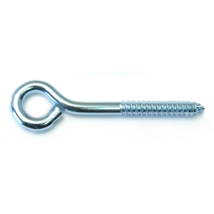 1/4" x 1/2" x 3-3/4" Zinc Plated Steel Lag Eye Screws