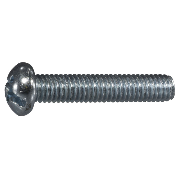 #10-32 x 1" Zinc Plated Steel Fine Thread Combo Round Head Machine Screws