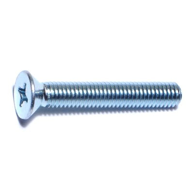 #10-32 x 1-1/4" Zinc Plated Steel Fine Thread Phillips Flat Head Machine Screws