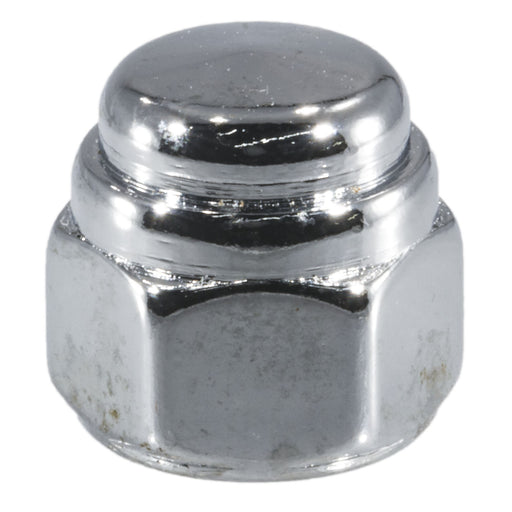 5/16"-18 Chrome Plated Steel Coarse Thread Flat Head Acorn Cap Nuts