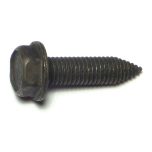 8mm-1.25 x 30mm Black Steel Coarse Thread Hex Washer Head Flange Screws