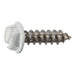 #8-14 x 5/8" White Painted 18-8 Stainless Steel Hex Washer Head Sheet Metal Screws